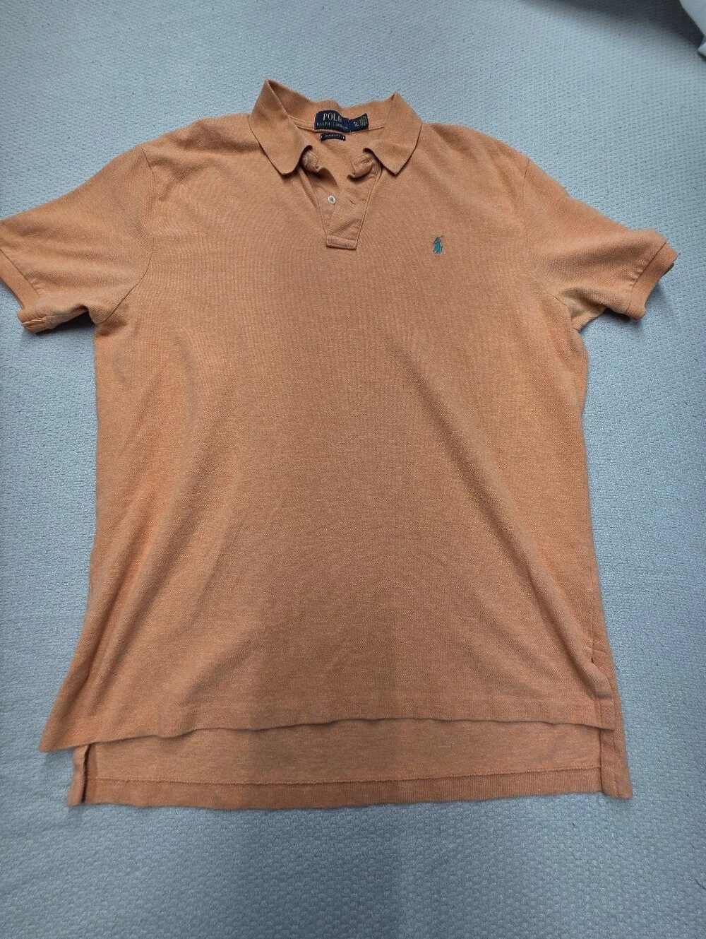 Ralph Lauren Orange Short-Sleeve Polo with Contrast Pony Mens XL